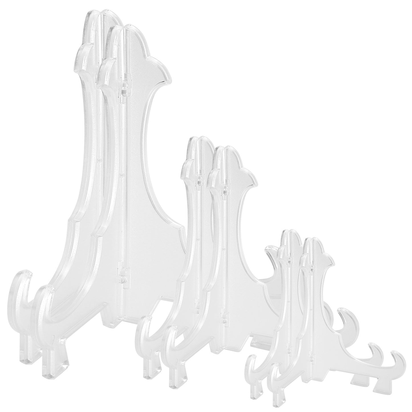 Display Easel Stand Set - 6 Pack (3 Sizes) for Plates & Photos