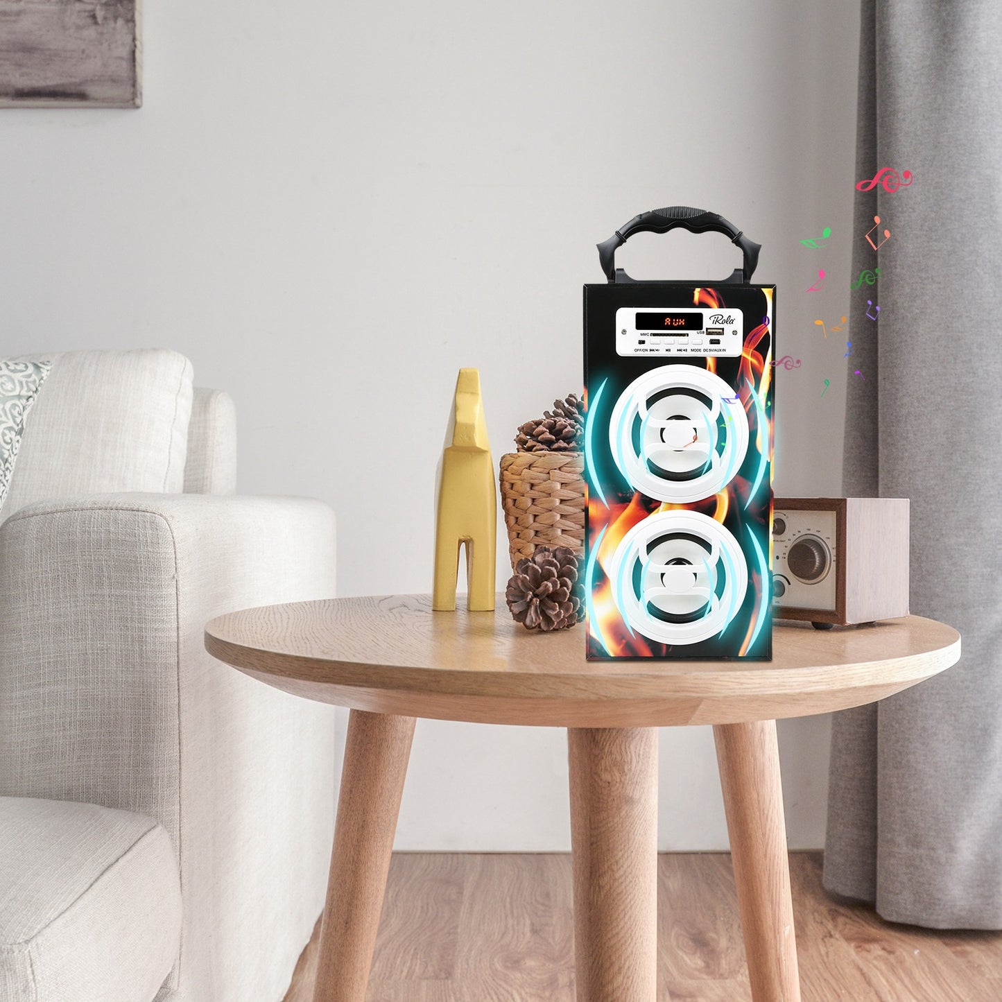 Wooden Bluetooth Speaker 10W Dual Driver with FM Radio