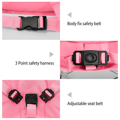 Portable Baby Booster Seat with Detachable Tray & Carry Bag