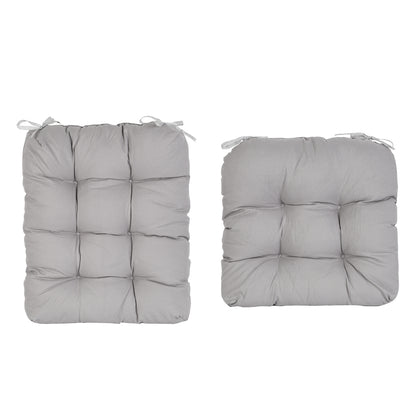 2Pcs Rocking Chair Cushion Upper And Lower Back And Seat Sets with Non-Slip Ties Polyester Fiber Filling Comfortable for Indoor Home Office Car