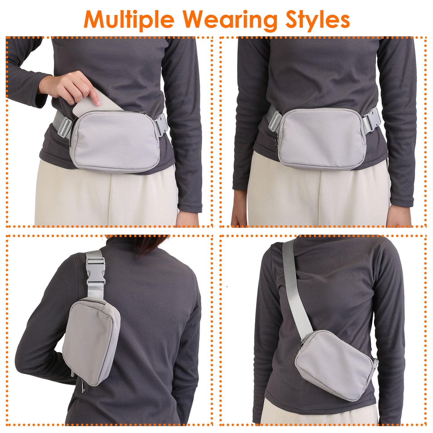 Unisex Sport Waist Pack with Multiple Pockets