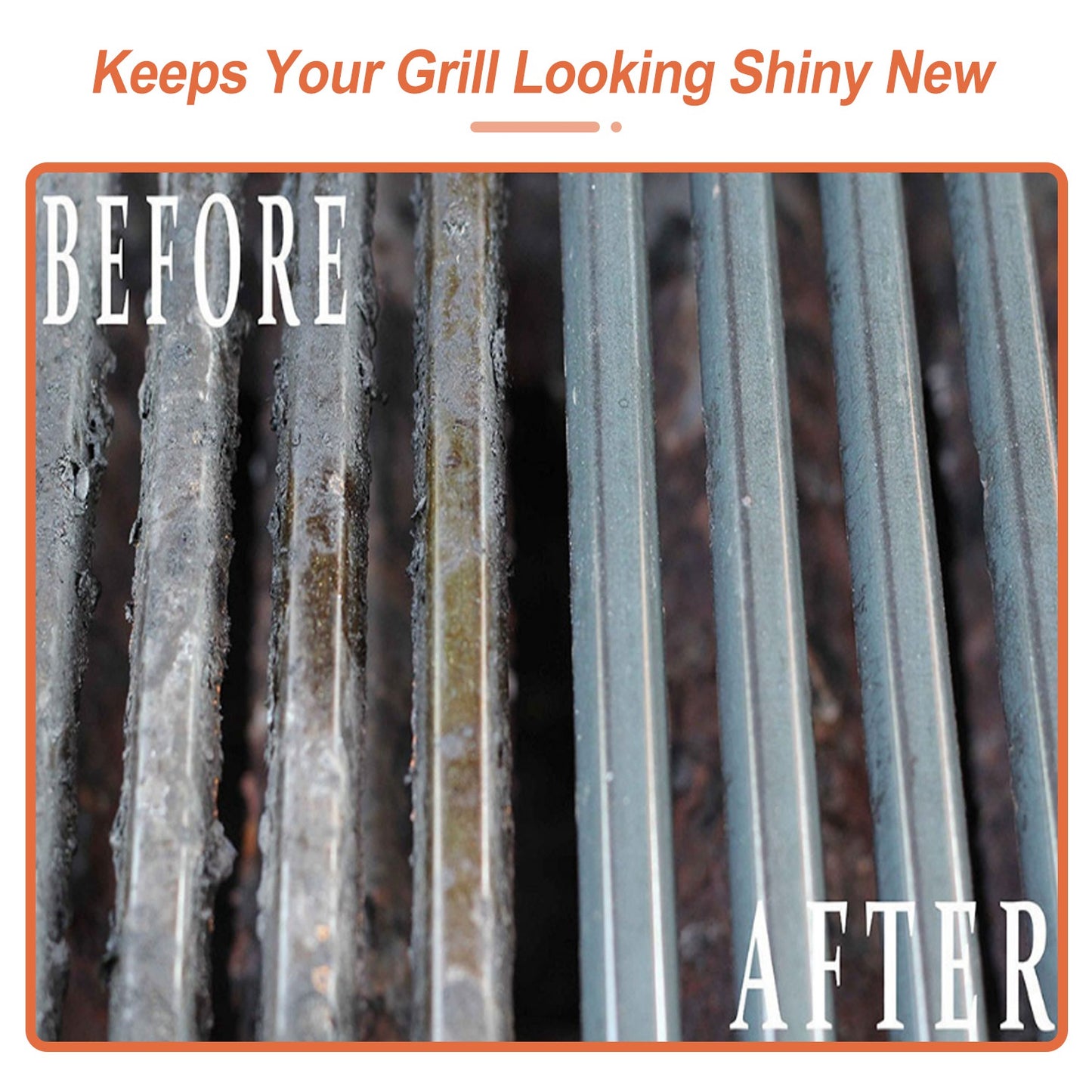 BBQ Grill Cleaning Brush with Scraper 16.5 Inch Handle
