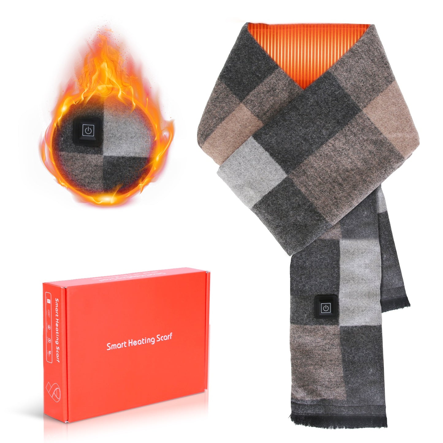 USB Heated Winter Scarf with 3 Temperature Settings