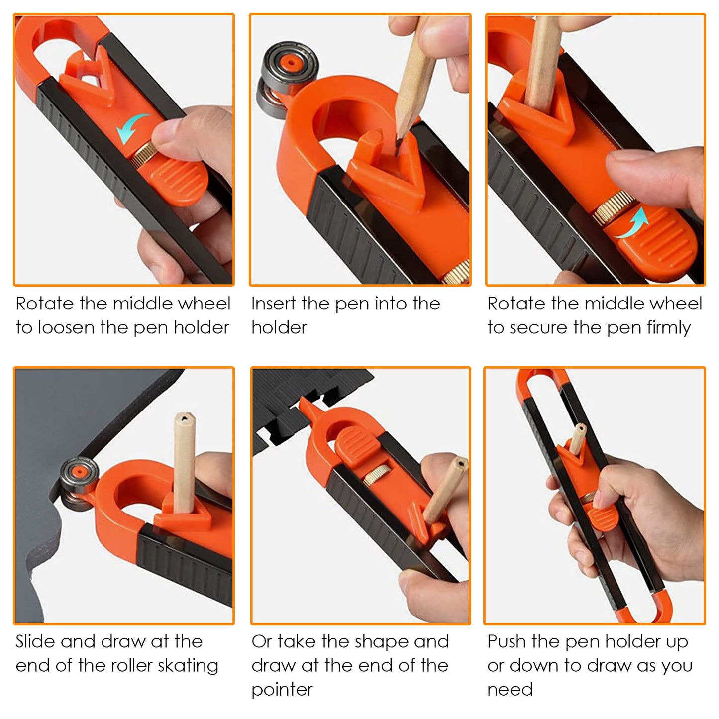 Contour Gauge with Lock for Precise Shape Duplication