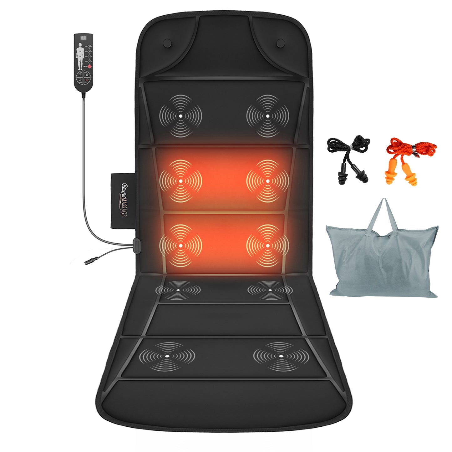 Full Body Vibration Massage Mat with Heat & 10 Motors