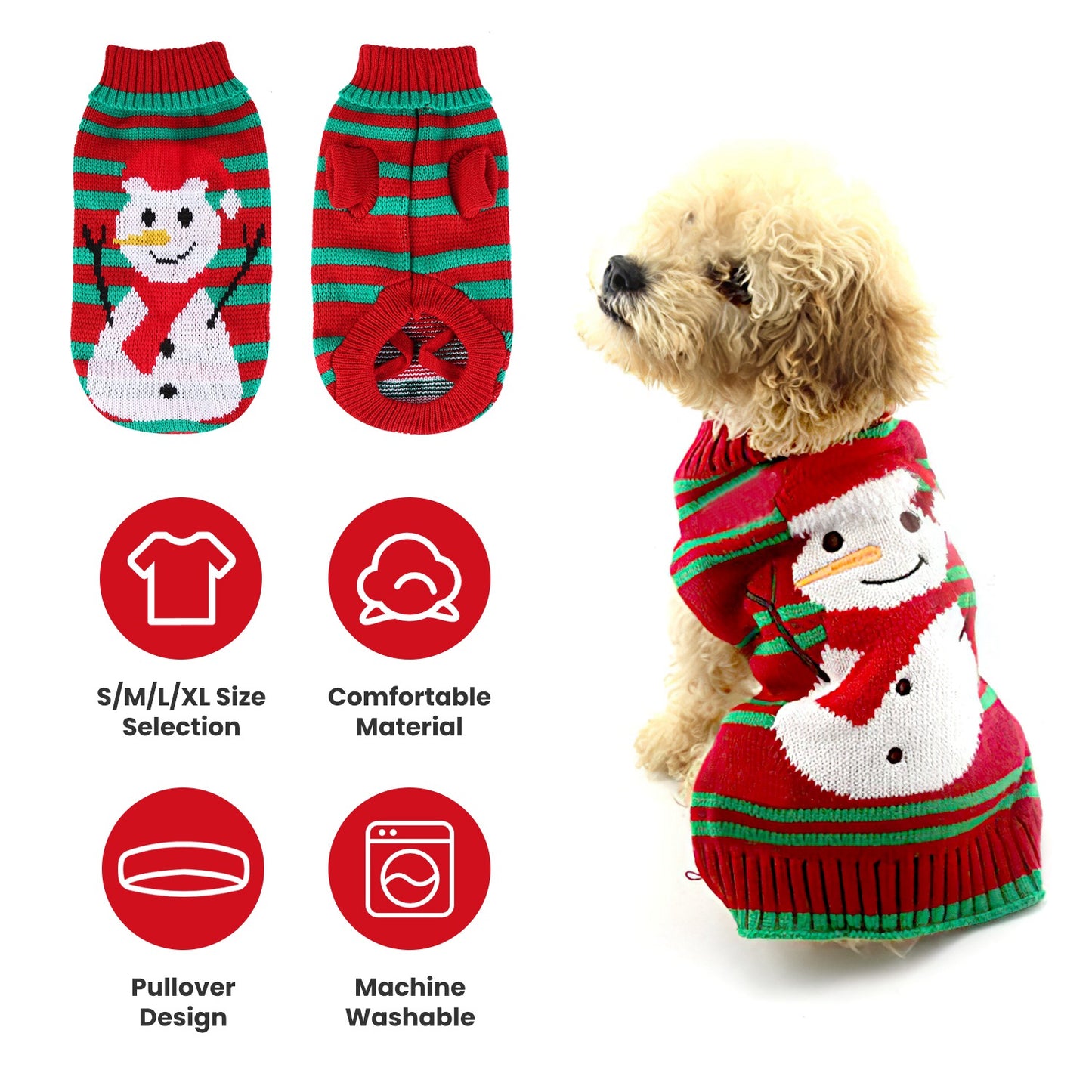 Christmas Turtleneck Sweater for Dogs & Cats