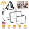 3Pcs Clear Travel Makeup Bags