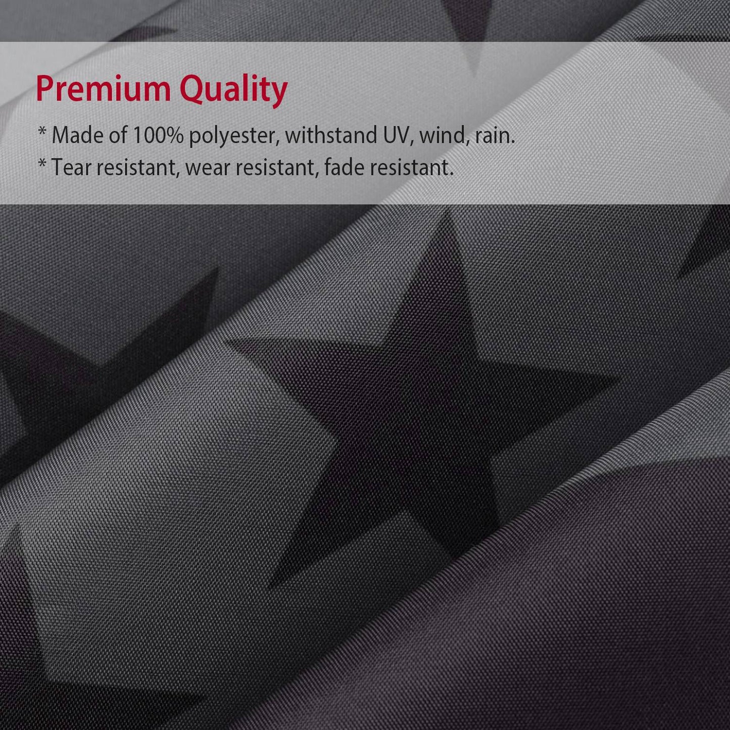 All Black American Flag 3x5 FT with Brass Grommets