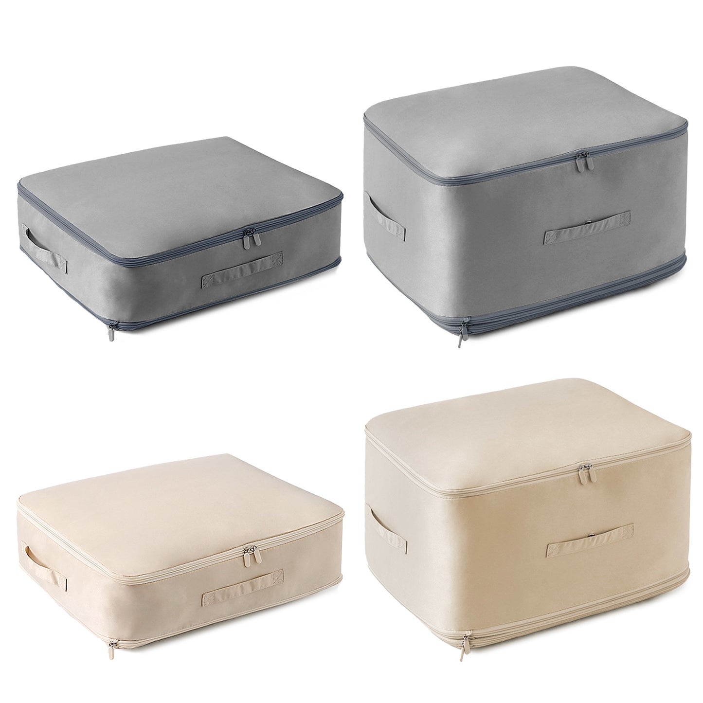 Foldable Storage Bag for Comforters and Bedding with Compression