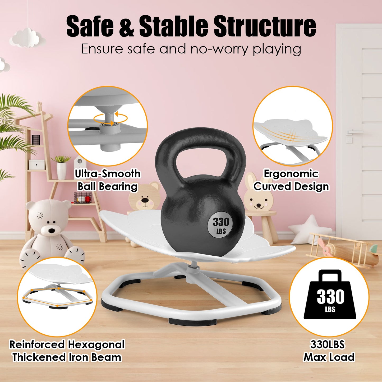 Kids Sensory Swivel Chair for Balance & Coordination Training