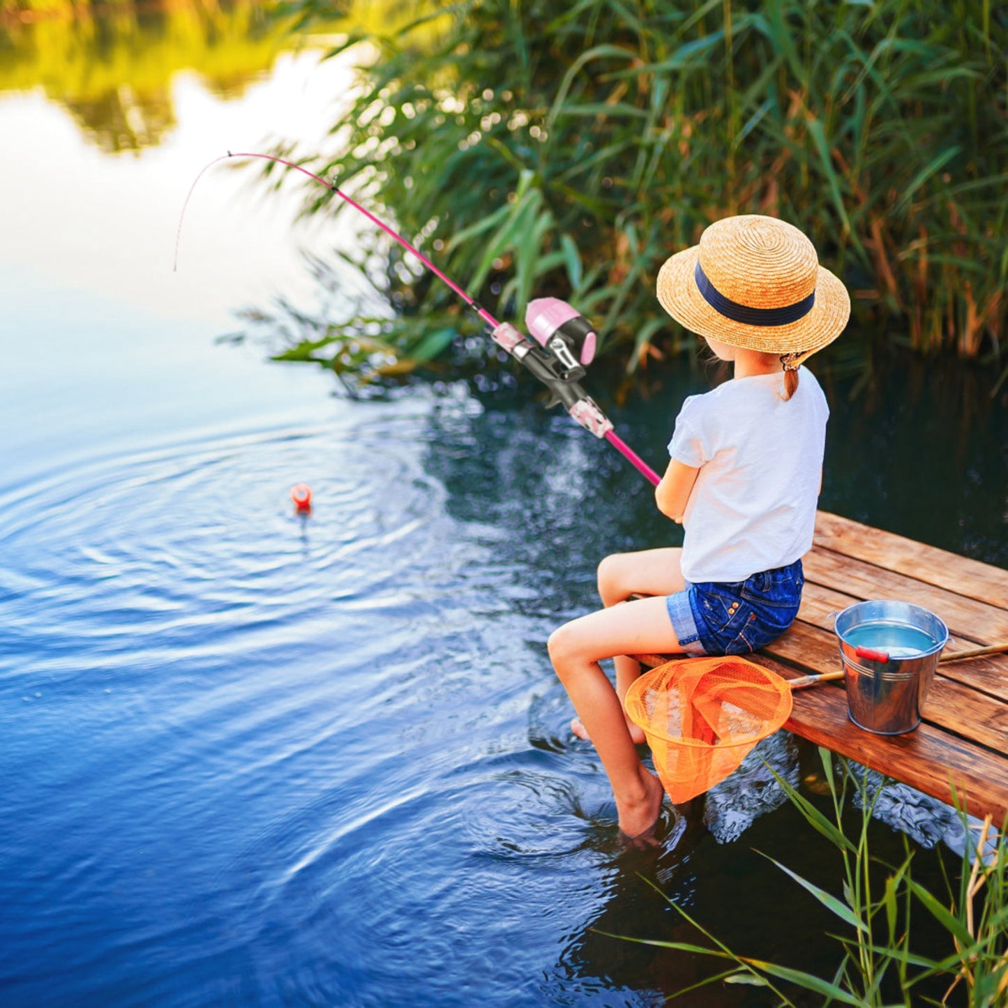 Kids Telescopic Fishing Rod and Reel Combo Starter Kit