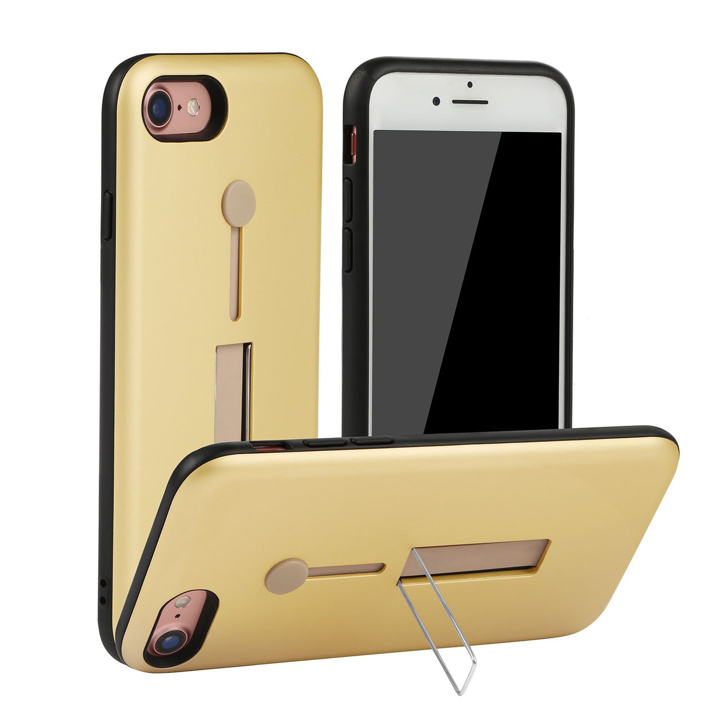 iPhone 8 Case with Finger Strap and Kickstand