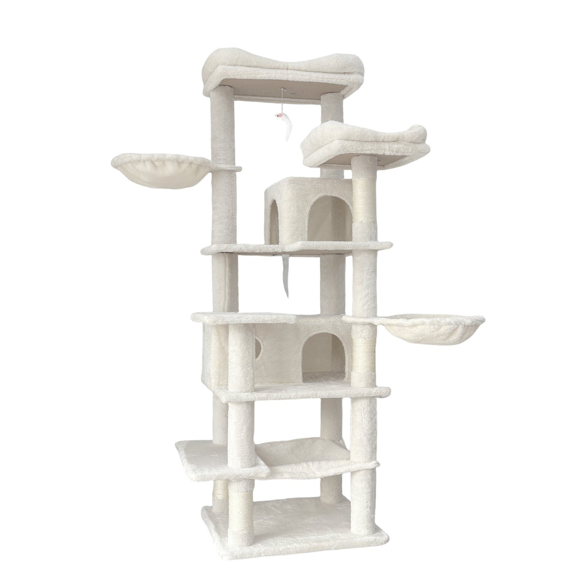 68-Inch Multi-Level Cat Tree Tower with Hammocks & Scratching Posts