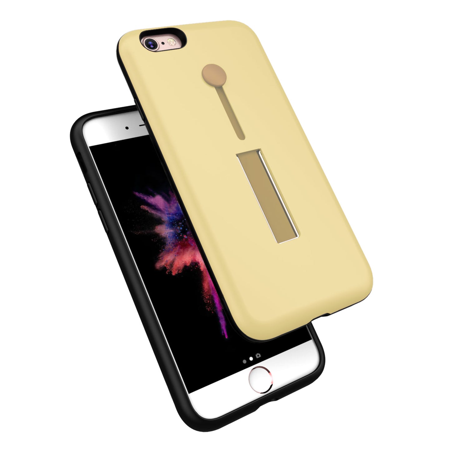 iPhone 8 Case with Finger Strap and Kickstand