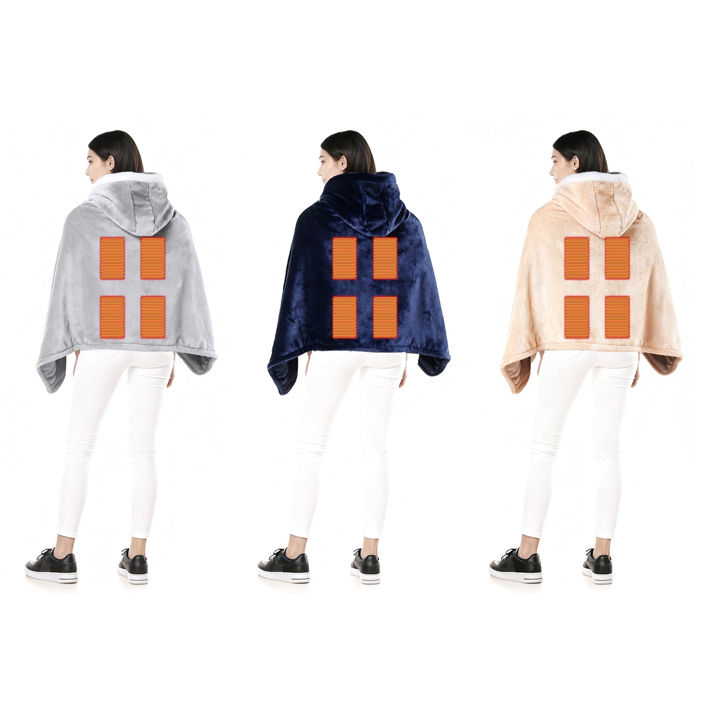 Wearable Heated Blanket with 8 Heating Zones & 3 Temperature Levels