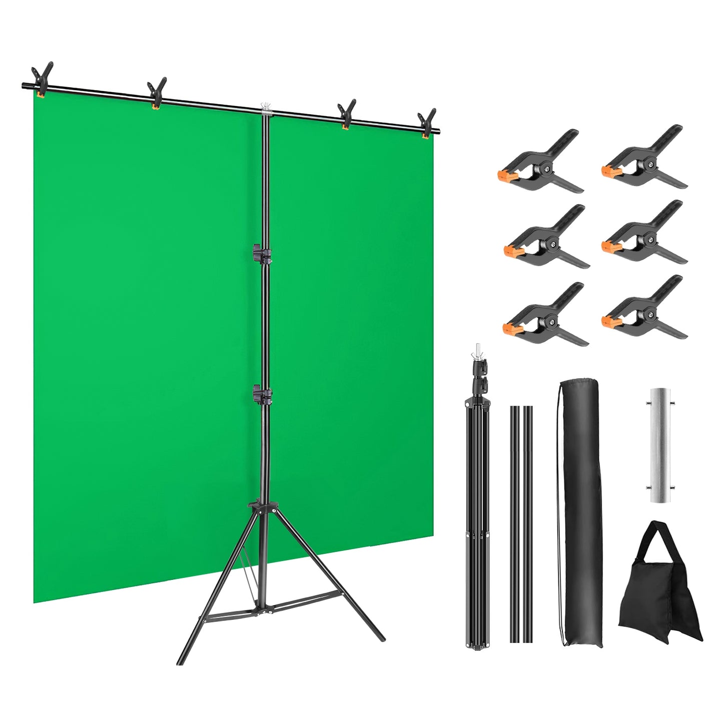 T-Shape Backdrop Stand 5x6.5ft Adjustable Photography Kit