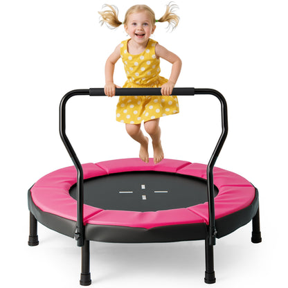 40-Inch Kids Trampoline with Adjustable Handlebar