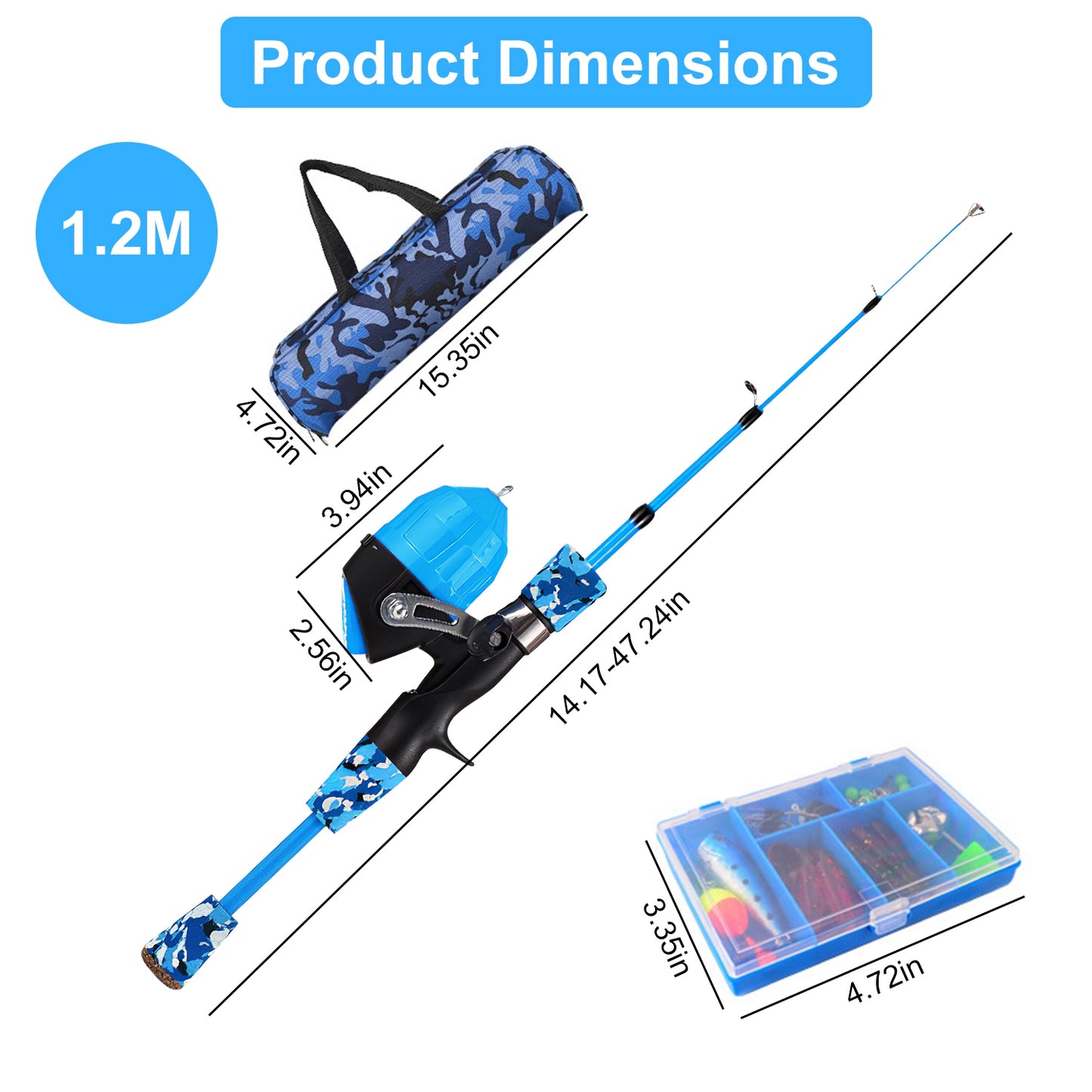 Kids Telescopic Fishing Rod and Reel Combo Starter Kit