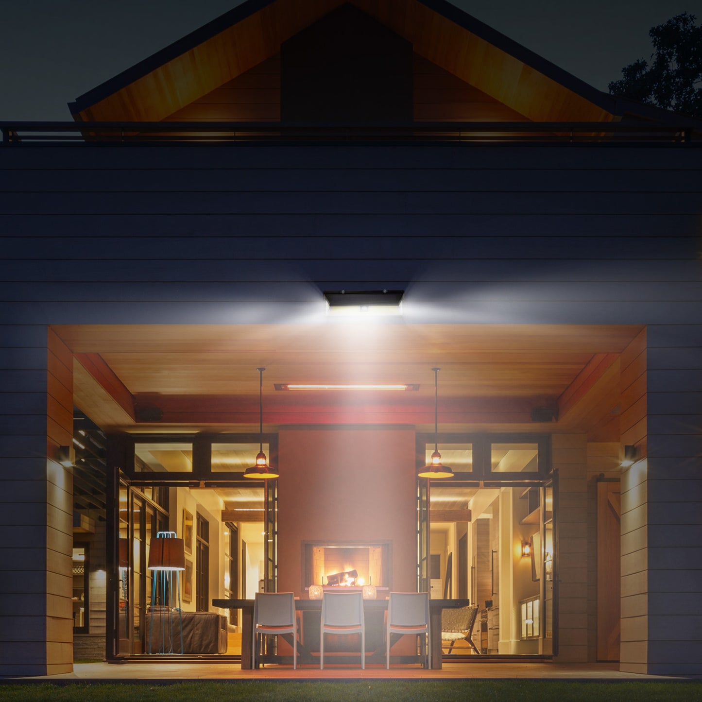 Solar Motion Sensor Wall Light 180 LED Outdoor Waterproof