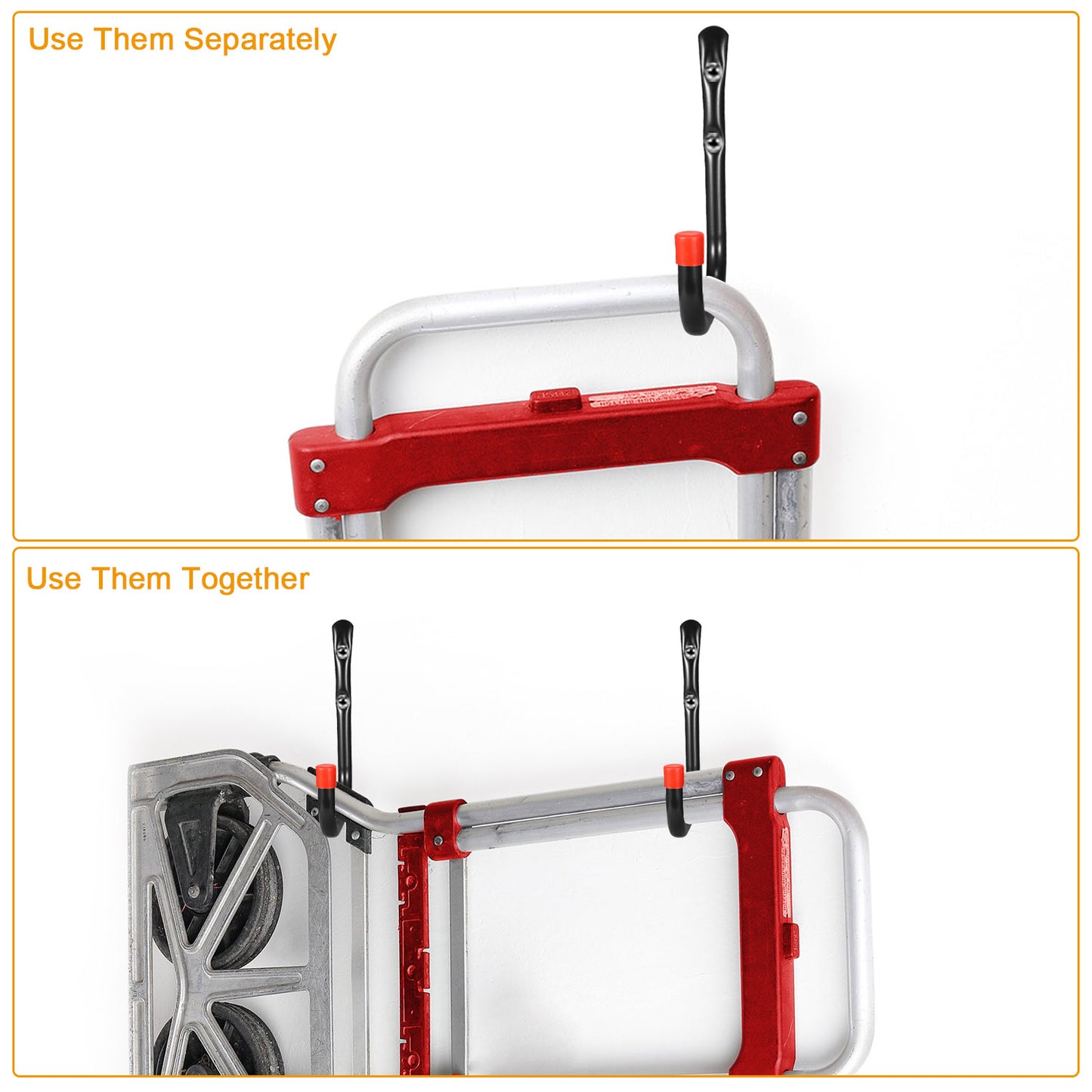 Heavy Duty Wall Storage Hooks - 6 Pack with 22lb Capacity