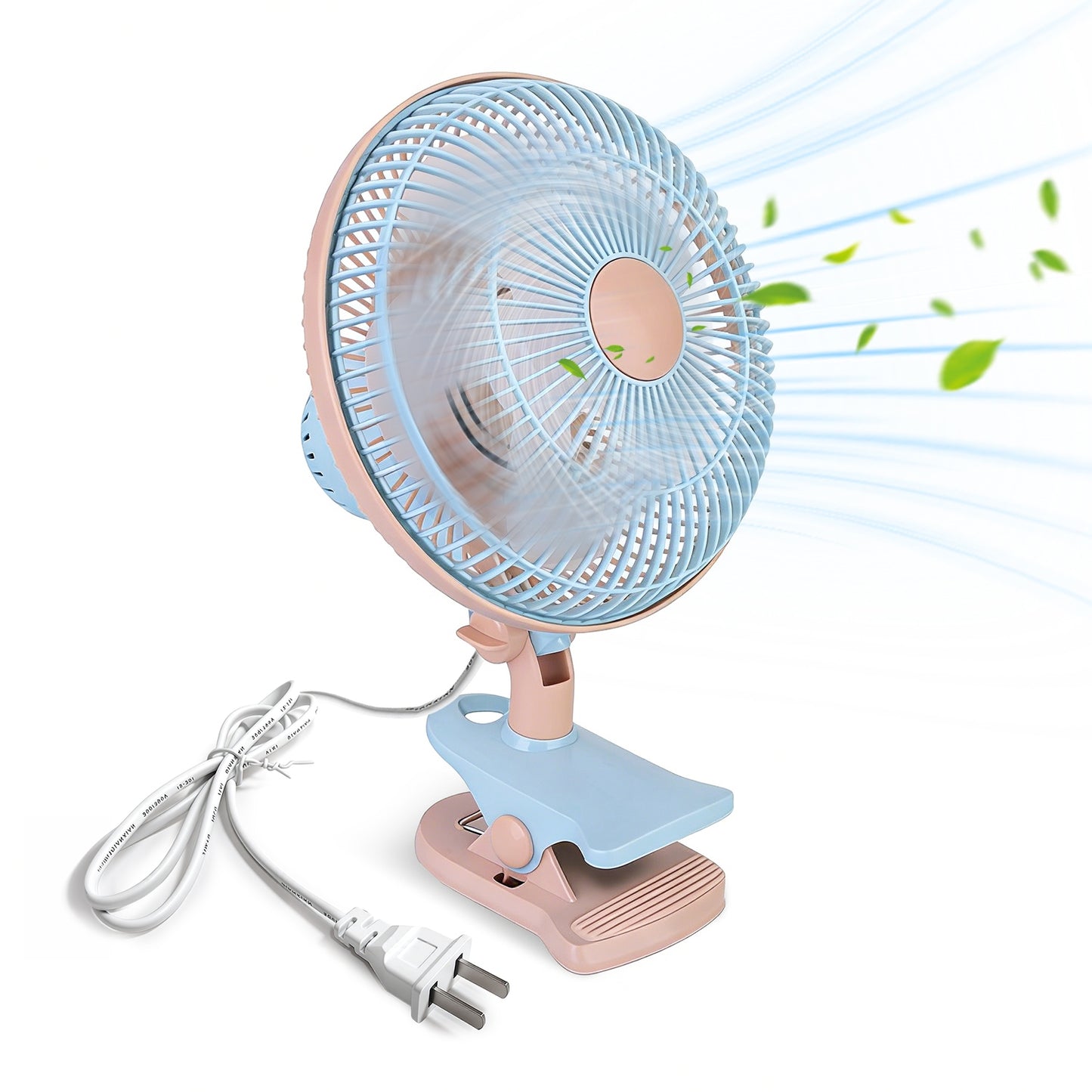 8.66" Clip-On Fan with 90° Oscillation & 2 Speed Settings