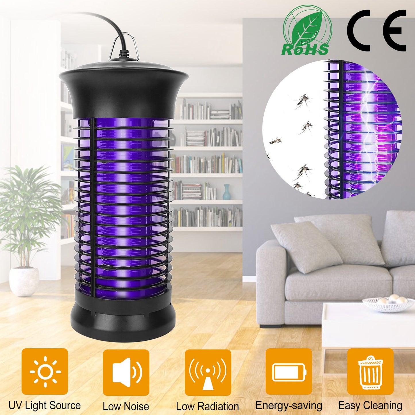 Electric Bug Zapper with UV Light for Indoor Pest Control