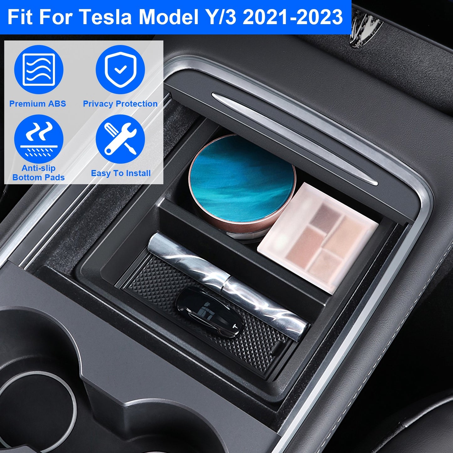 Center Console Organizer Tray for Tesla Model 3/Y 2021-2023