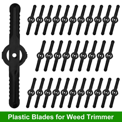 32Pcs Plastic Blades Replacement for Cordless Weed Trimmer