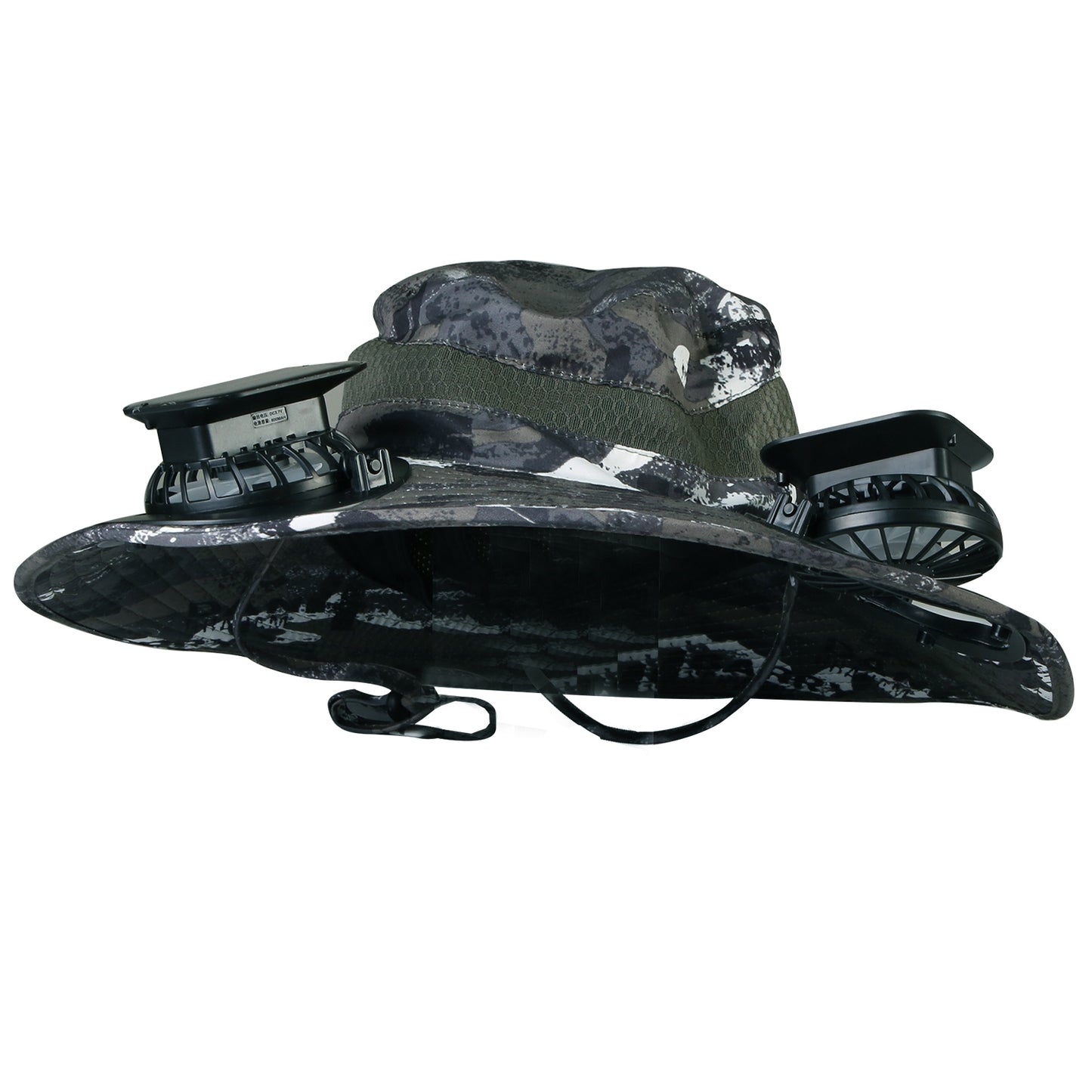 Wide Brim Sun Hat with Dual Rechargeable Fans & UPF50+