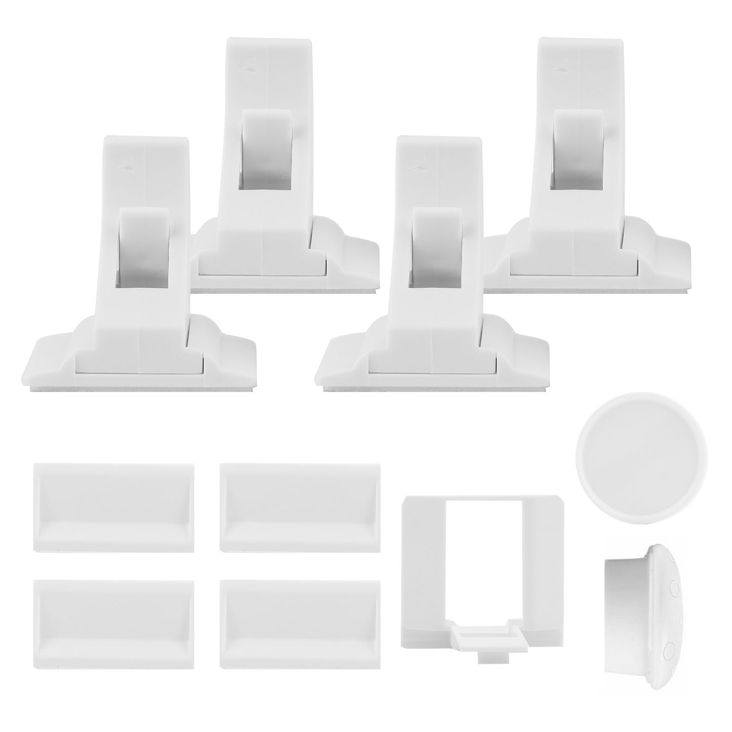 Magnetic Cabinet Locks 4-Pack with Adhesive Installation
