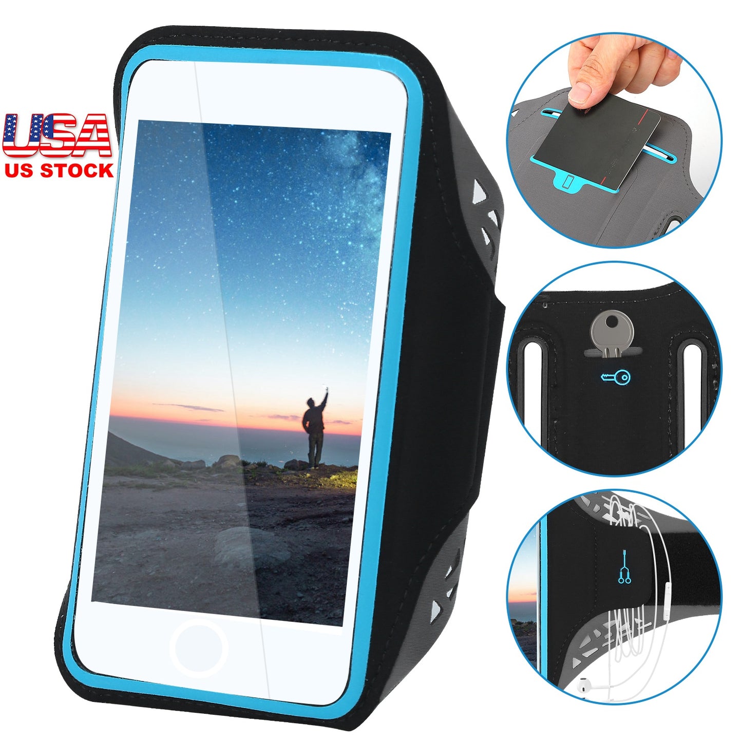 Running Armband Phone Holder with Sweat-Resistant Design