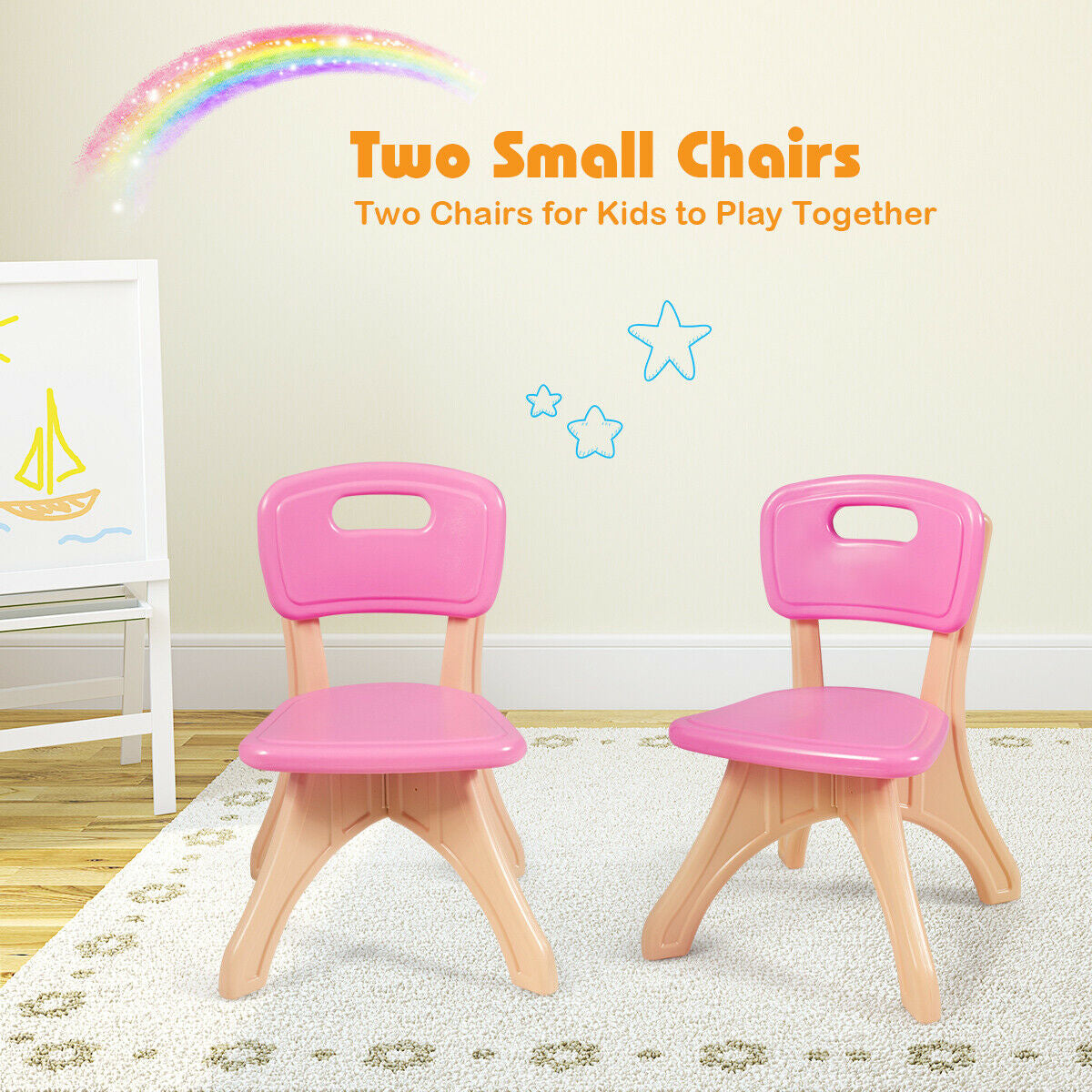 Kids Table and Chair Set with Storage Drawers - 3 Piece