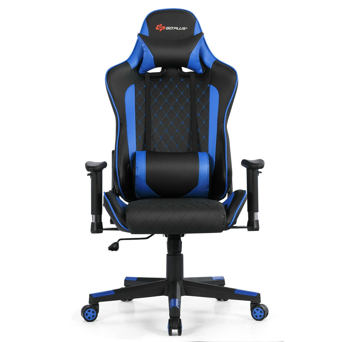 Gaming Chair with Massage Lumbar Support and Headrest