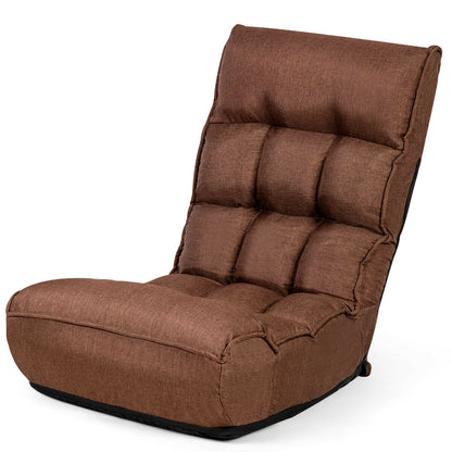 4-Position Adjustable Floor Chair with Folding Design