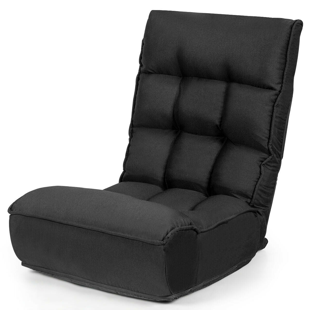 4-Position Adjustable Floor Chair with Folding Design