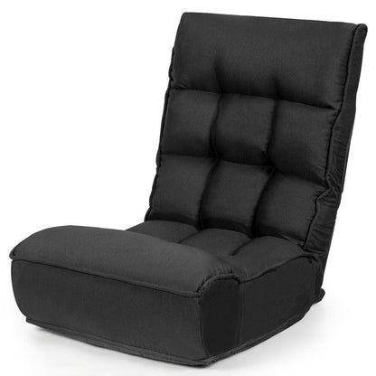 4-Position Adjustable Floor Chair with Folding Design