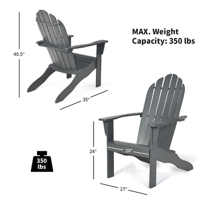 Acacia Wood Adirondack Chair with Ergonomic Design