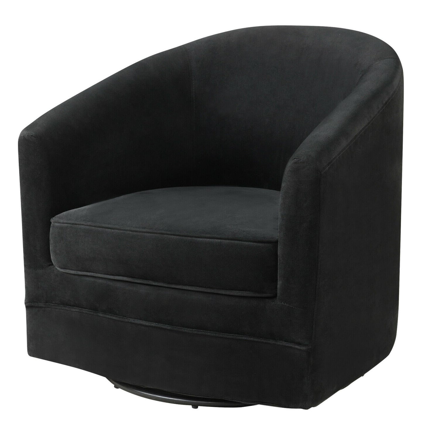 Swivel Barrel Accent Chair with 360-Degree Rotation