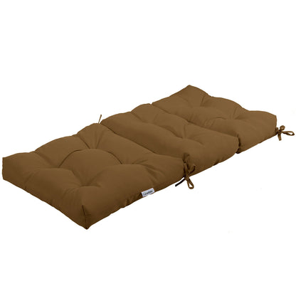 Tufted Outdoor Chair Cushion 44x22 Inch High Back Pad