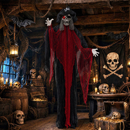 Animated Hanging Pirate Decoration 9.4 Ft with Sound & Lights
