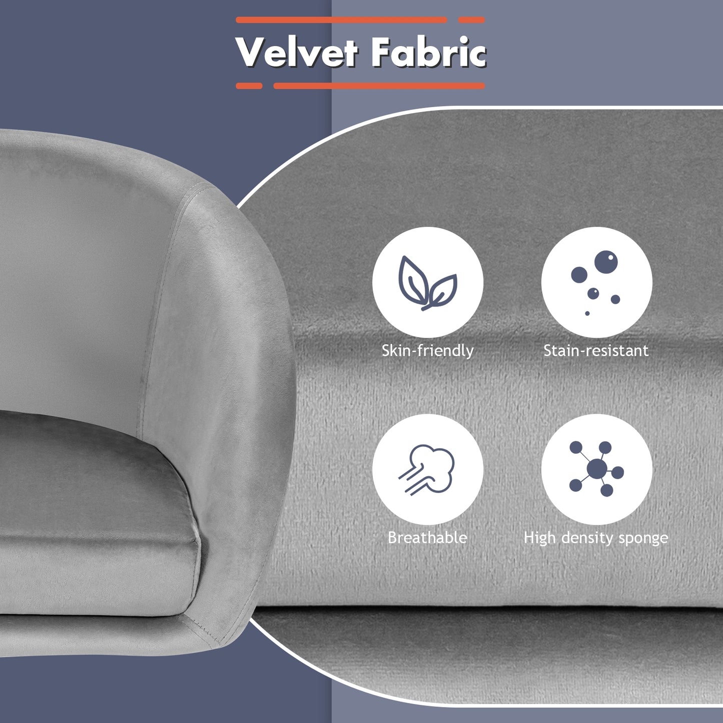 Swivel Accent Chair with Adjustable Height and Round Back