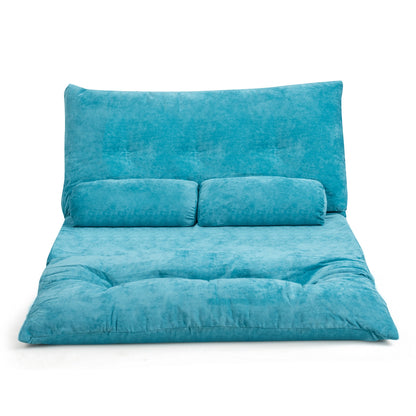6-Position Adjustable Floor Sofa with 2 Pillows