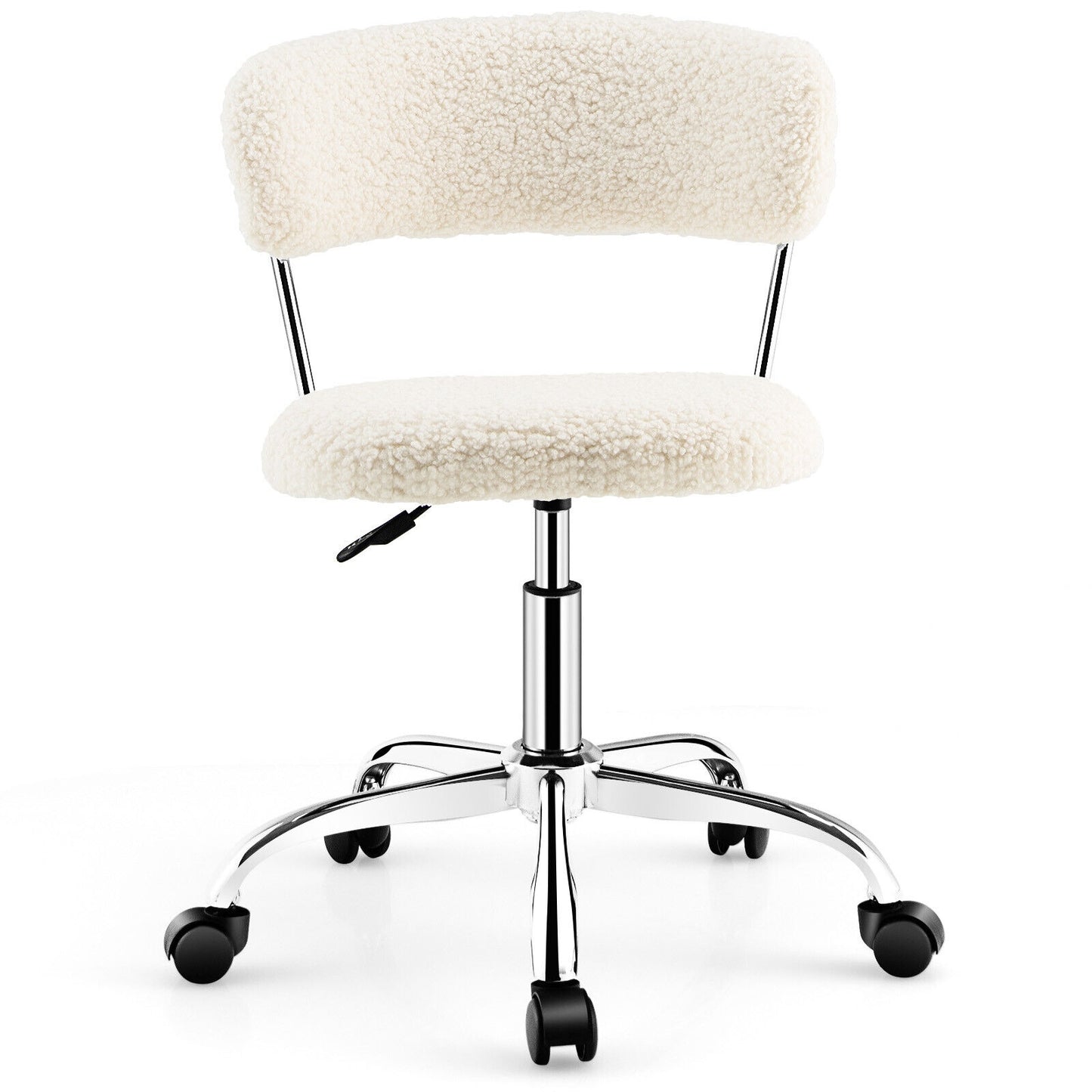 Adjustable Sherpa Office Chair with 360° Swivel