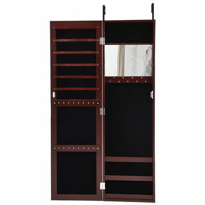 Full Length Mirror Jewelry Cabinet with Wall Mount
