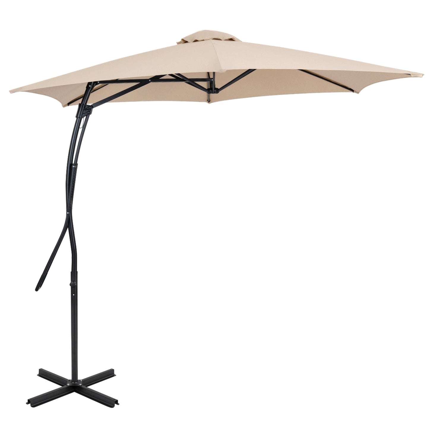 9 FT Cantilever Umbrella with Cross Base and Crank Handle