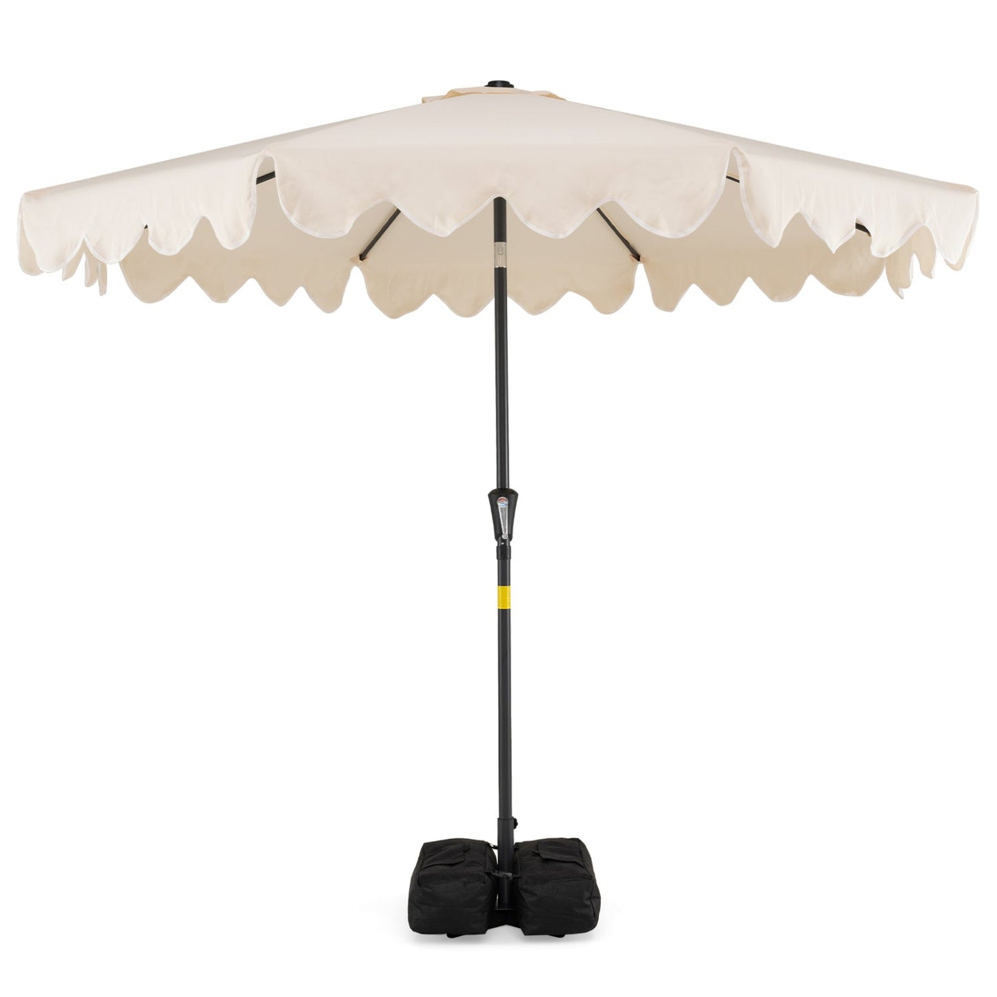9 Feet Patio Umbrella with Weighted Base and Sandbags
