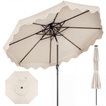 9 Feet Patio Umbrella with Push Button Tilt and Crank