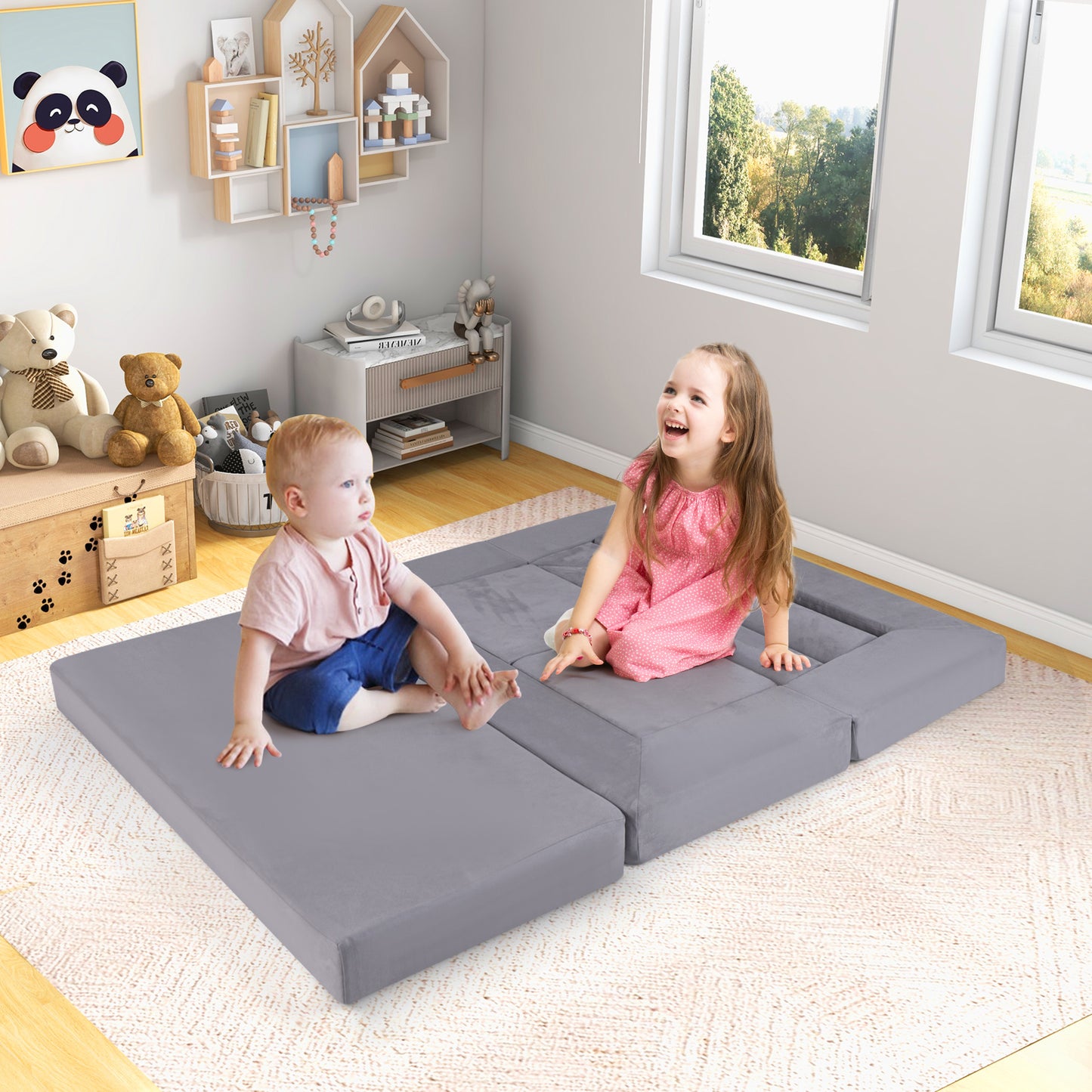 9-Piece Foam Climb and Crawl Playset for Toddlers