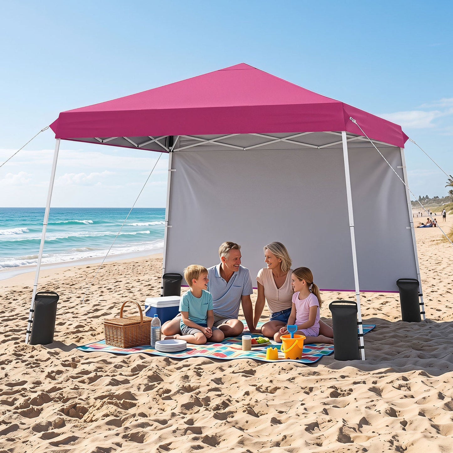 Pop Up Canopy Tent 9x9 ft with Carry Bag and Stakes