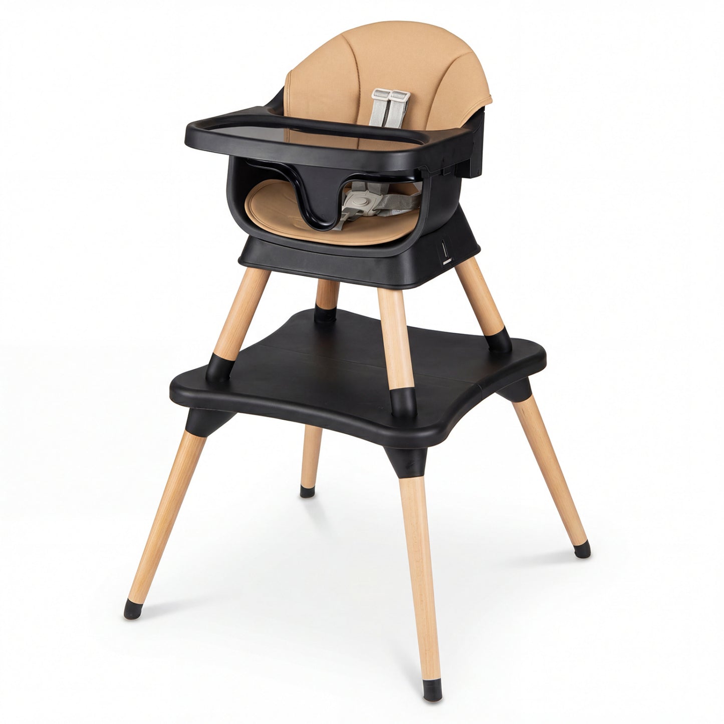 9-in-1 Convertible High Chair with Solid Wood Legs